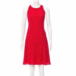 THAKOON Red Racerback Embroidered A-line Dress!